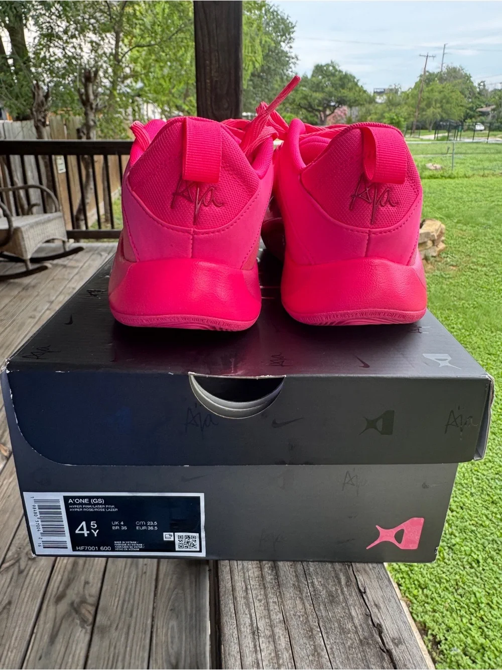 Nike A’one GS Hyper Pink Laser Size 4.5